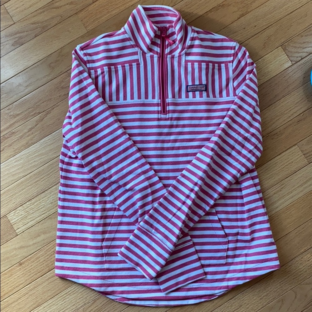 Vineyard Vines pink and white stripe Shep Shirt